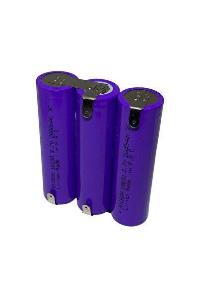 Micron 18650 11.1 V 2600 Mah 3 C Pilden 3s Li-ıon Şarlı Robot Süpürgeye Uygun...