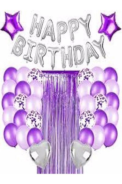 DÜVENCİ TİCARET Purple Silver Party Decorations