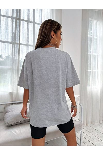 BENROMA 1 προϊόν είναι δώρο για αγορές 6 και άνω Unisex 1630 εμπριμέ γκρι μπλουζάκι