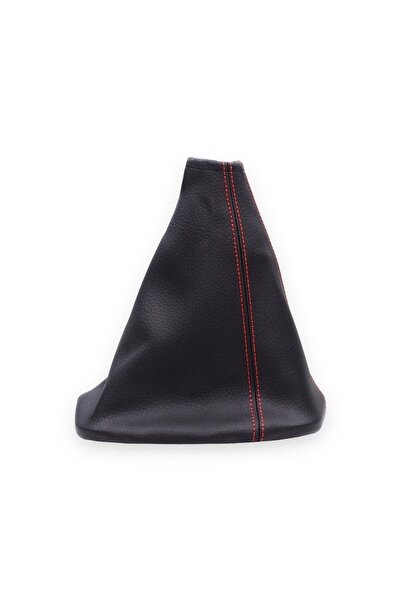 elceystr غطاء ناقل الحركة المتوافق مع Hyundai Excel (1994-2000) جلد أسود وخياطة حمراء