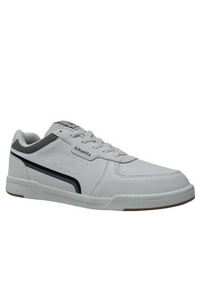 Kinetix White Gray Black Lace-Up Sneakers Sports Shoes