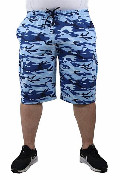 Starbattal Ανδρικό χτενισμένο βαμβακερό σορτς Commando Camouflage μεγάλου μεγέθους 23606 Marin