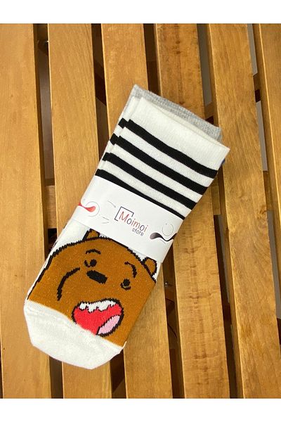 Nixora Комплект от 3 къси памучни чорапи с шарки We Bare Bears