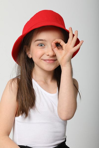FELLMENS Red Unisex Bucket Kids Hat