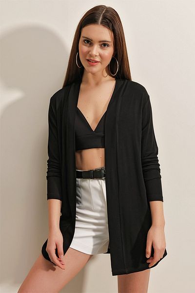 Bigdart 5887 Saisonale dünne Strickjacke – Schwarz