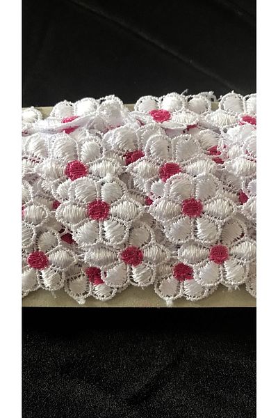 Ozpas White Daisy Patterned Ribbon 9m