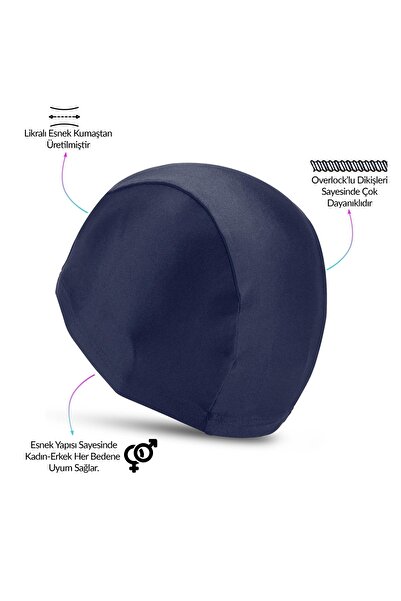 Soft Kare Синя еластична шапочка для плавання - еластична шапочка для плавання в басейні та морі