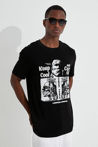 Koton Native American Printed T-Shirt