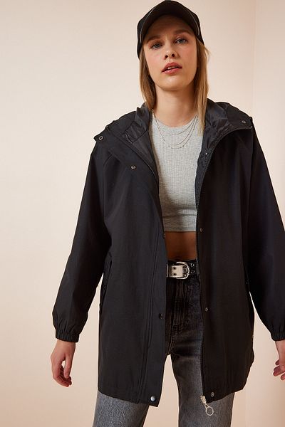 Happiness İstanbul Trenchcoat - Schwarz - Zweireihig