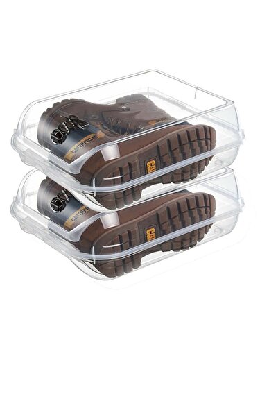 Tuffex 2'li Hava Alma Özellikli Şeffaf Bot Ayakkabı Saklama Kutusu