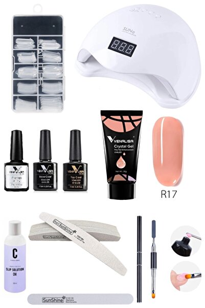 SUN Venalisa Polygel Protez Tırnak Seti Polijel Seti R17