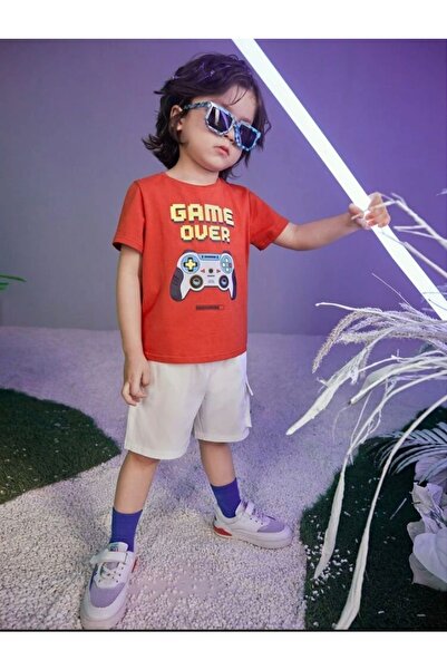 MORNİNG KİDS Tricou roșu pentru copii imprimat Game Over