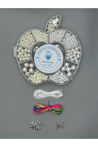 Egem aksesuar مجموعة صنع المجوهرات من الخرز اللؤلؤي المثقوب مجموعة لؤلؤ التفاح