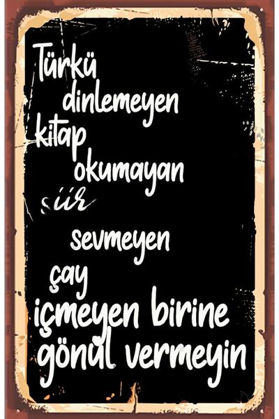 hediyeniburadabul Tea and Coffee Themed Retro Wooden Poster