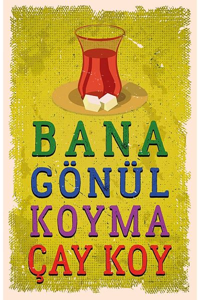 hediyeniburadabul Poster retro din lemn cu tematică ceai și cafea
