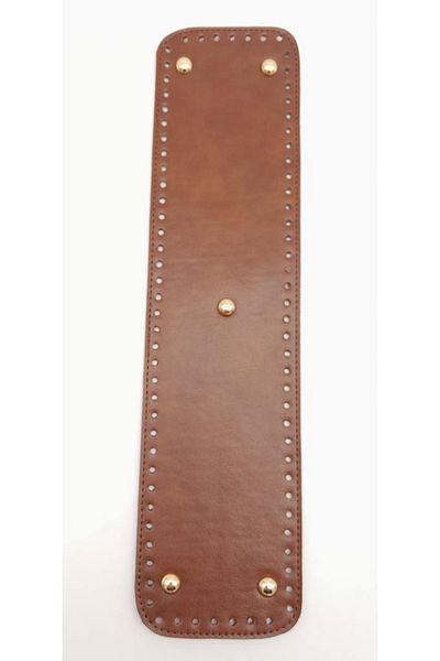 angel çanta aksesuar Τεχνητό δέρμα Tan Χρώμα 40x10 cm Ορθογώνια Βάση Τσάντας με Ελαφριά Χρυσή Συσκευή