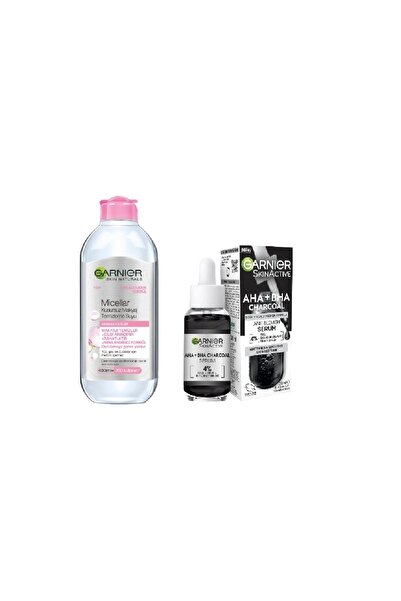 Garnier Micellar Kusursuz Makyaj Temizleme Suyu 400 Ml+ Aha+bha Kömür Serum 30ml