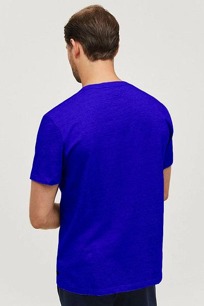 Buğraterzimoda Μπλε ανδρικό μπλουζάκι με στάμπα Futureahead Regular Fit