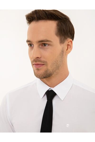 Pierre Cardin Дакрон тканина Slim Fit біла сорочка