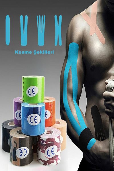 MEDLON Red Kinesiology Tape - Athlete and Joint Tape, Muscle and Joint Pain Tape, Red Color