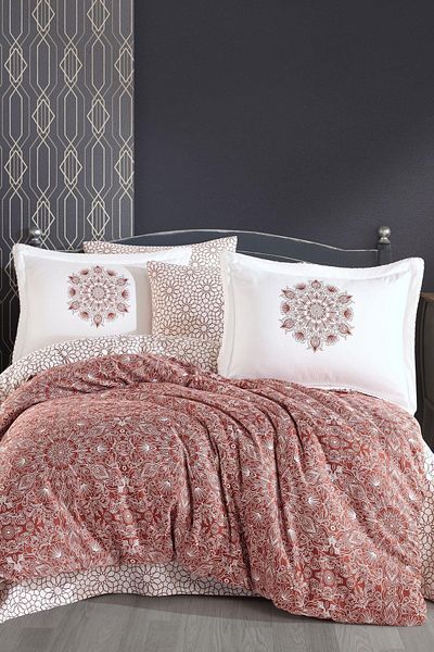 Hobby Marcella Satin - Double Embroidered Duvet Cover Set