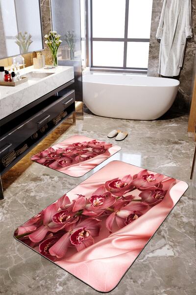 Talia Home Set de 2 covorașe de baie mari cu modele moderne