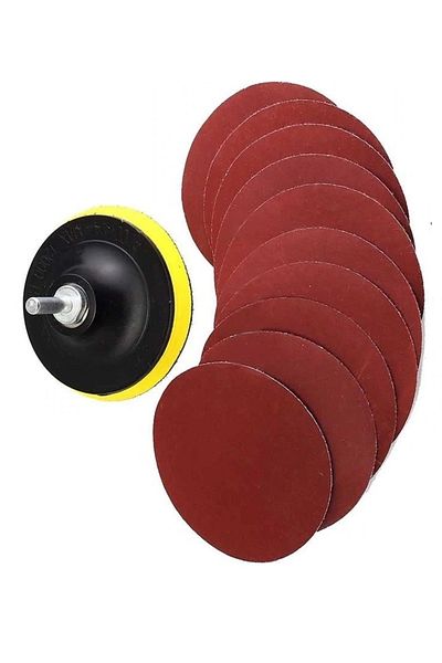 Depolife 115mm Velcro Base 20 Pieces Sanding Set 1000 Grit 800 Grit Dry Sanding Set Polishing with Drill Adapter