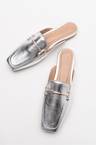 LuviShoes Papuci Ronda Silver pentru femei