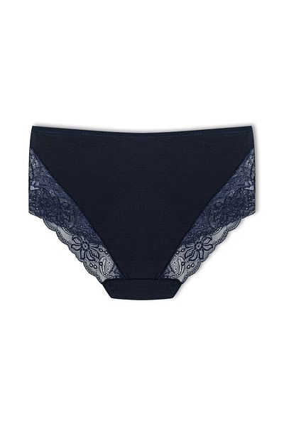 HNX Γυναικεία κιλότα Navy Blue Lace μπροστά και πίσω Βαμβακερά Bato μεγάλου μεγέθους