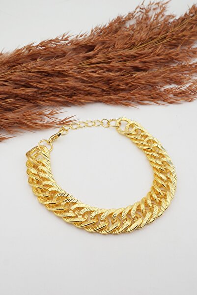 By Zeyna Aksesuar سوار سلسلة محبوك مضاد للتشوه للنساء