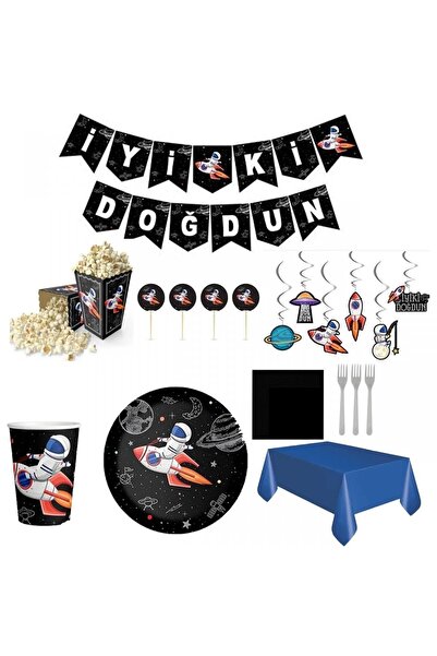 Happyland Uzay Konsept Doğum Günü Seti 8 Kişilik