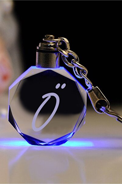 MERTKRİSTAL Breloc cu litera O din sticlă - Literă și breloc