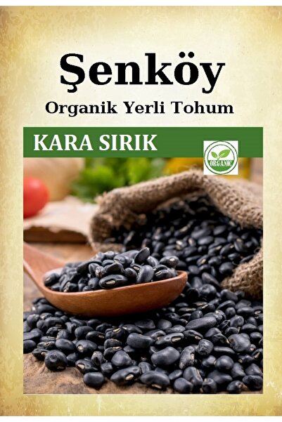 Şenköy Yerli Kara Çatlak Sırık Fasulye Tohumu Doğal Ata Tohum Pakette 25 Gr 6...
