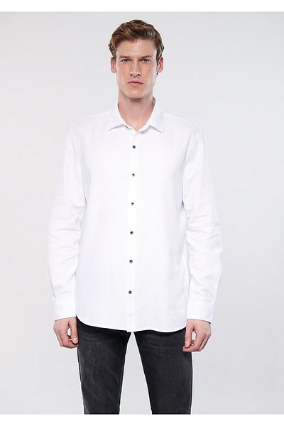 Mavi Hemd - Weiß - Slim Fit