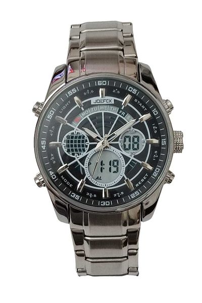 Joefox Men's Wristwatch Digital Analog with Steel Cord 1695