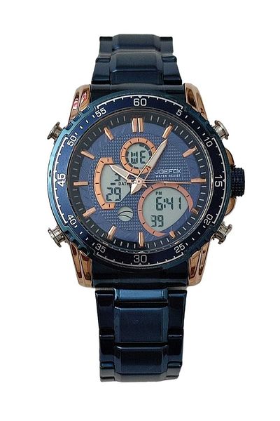 Joefox Men's Wristwatch Digital Analog with Steel Cord 1693