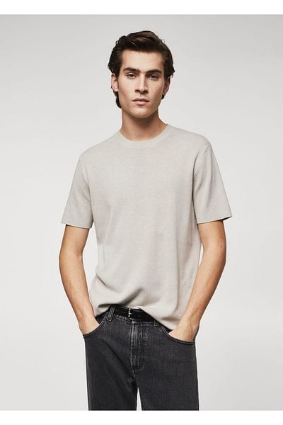 MANGO Man Πλεκτό T-Shirt