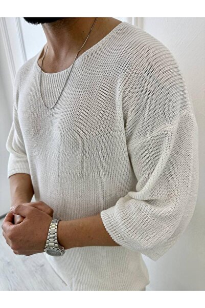 elkumoda Τιπώτ Πλεκτό Τιπώτ Αναπνεύσιμο Δεν Ιδρώνει Oversize Χαλαρή Κωπή Τι-σερτ