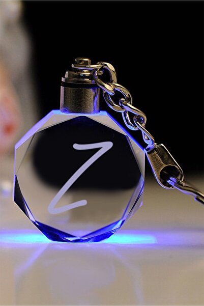 MERTKRİSTAL Breloc cu litera Z și litere gravate pe sticlă