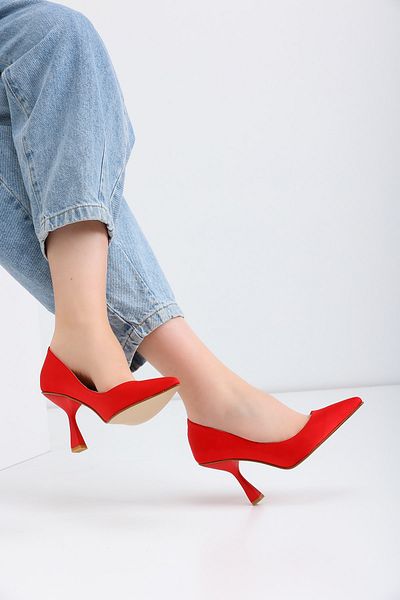 La Limar 8.5cm Red Satin Stiletto Women's Heeled Shoes