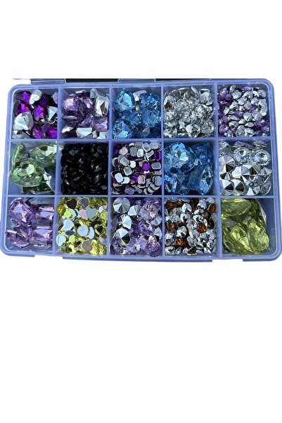 e tuhafiye 15-парчен комплект камъни във формата на сърце