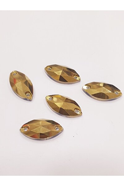 CRYSTALSHOP Kristalni kamen za šipku - 9*18mm šatla zlatna (50AD)