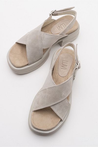 LuviShoes Most Stone Suede Genuine Leather Women's Sandals