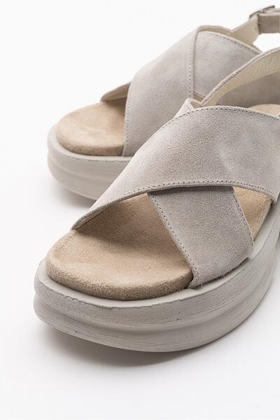 LuviShoes Most Stone Suede Genuine Leather Women's Sandals