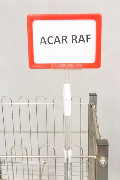 Acar Raf Πλαίσιο προώθησης προϊόντος Πλαστικό και ετικέτα τιμής ελατηρίου Α6 Πλαίσιο κόκκινο
