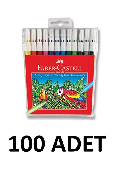 Faber Castell 100 Adet Yıkanabilir Keçeli Kalem 12li