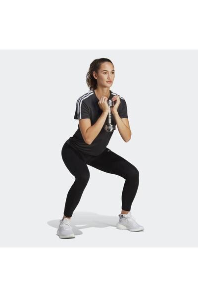 adidas Ic5039 Tr-es 3s T Kadın T-shirt Black/whıte
