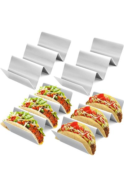 Matar Endüstriyel Mutfak Ekipmanları Metal Black Color Taco and Sandwich Bread Presentation Stand