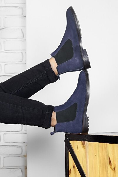 Ducavelli York Hakiki Deri Süet Kaydırmaz Taban Chelsea Günlük Bot