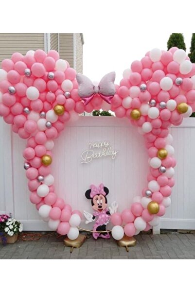 party mix Minnie Mouse Balon Zinciri Minnie Mouse Doğum Günü Konsepti Balon Z...
